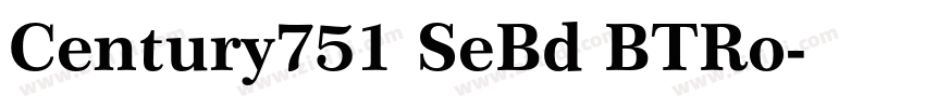 Century751 SeBd BTRo字体转换